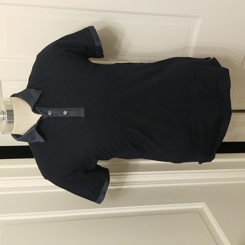Men's Denim & Flower Polo